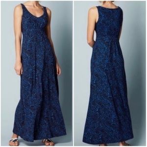 Boden Womens Blue/Black Paisley Maxi Dress Size 4P